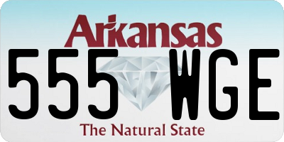 AR license plate 555WGE