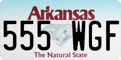 AR license plate 555WGF