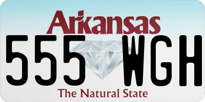 AR license plate 555WGH