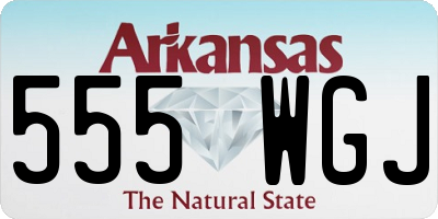 AR license plate 555WGJ