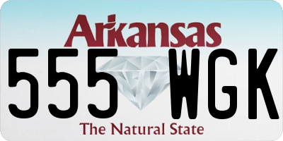 AR license plate 555WGK