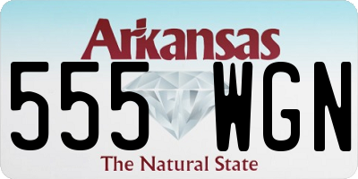 AR license plate 555WGN