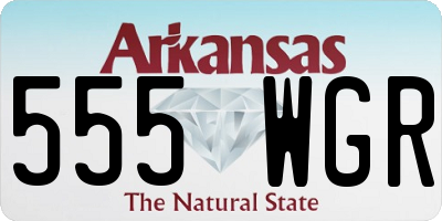 AR license plate 555WGR