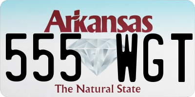 AR license plate 555WGT