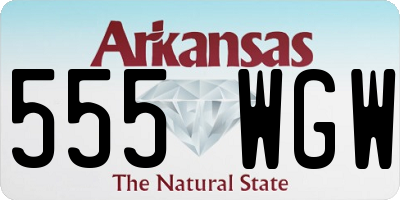 AR license plate 555WGW
