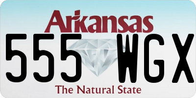 AR license plate 555WGX