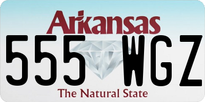 AR license plate 555WGZ