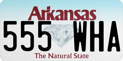 AR license plate 555WHA