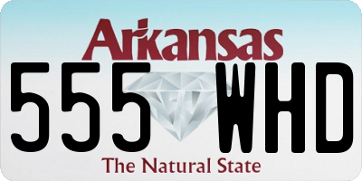 AR license plate 555WHD
