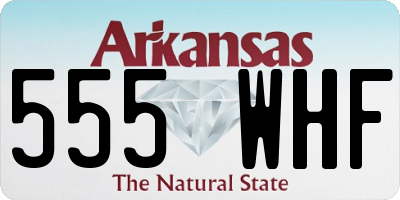 AR license plate 555WHF