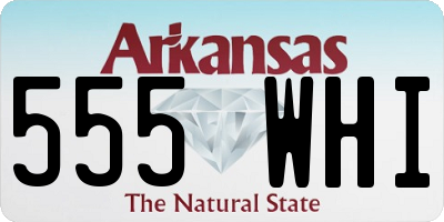 AR license plate 555WHI