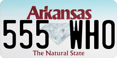 AR license plate 555WHO