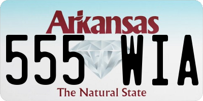 AR license plate 555WIA