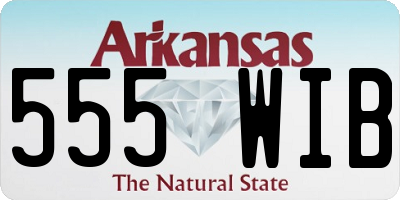 AR license plate 555WIB
