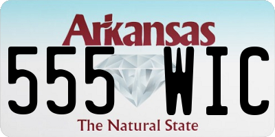AR license plate 555WIC