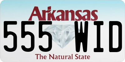 AR license plate 555WID