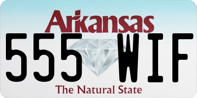 AR license plate 555WIF