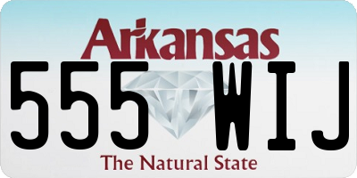 AR license plate 555WIJ
