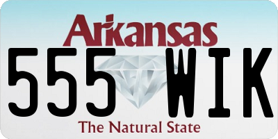 AR license plate 555WIK