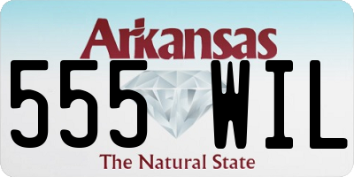 AR license plate 555WIL