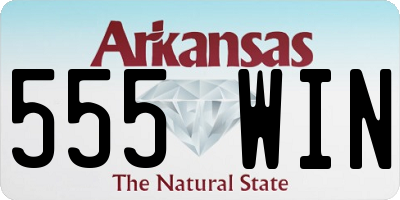 AR license plate 555WIN
