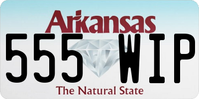 AR license plate 555WIP