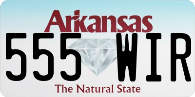 AR license plate 555WIR