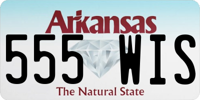 AR license plate 555WIS