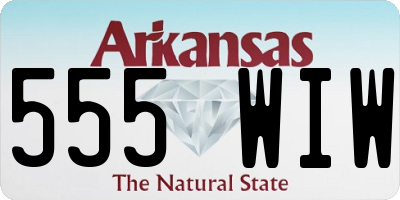 AR license plate 555WIW