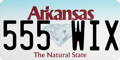 AR license plate 555WIX