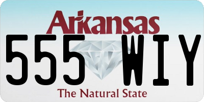 AR license plate 555WIY