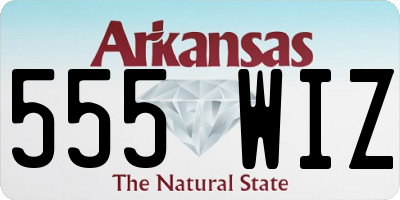 AR license plate 555WIZ