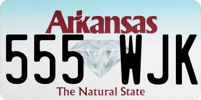 AR license plate 555WJK