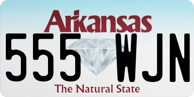 AR license plate 555WJN