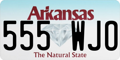 AR license plate 555WJO