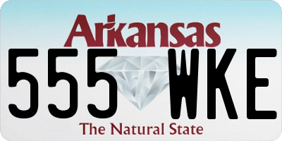 AR license plate 555WKE
