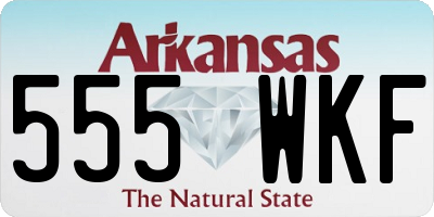 AR license plate 555WKF