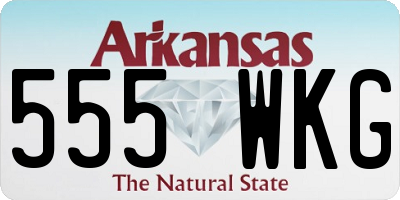 AR license plate 555WKG