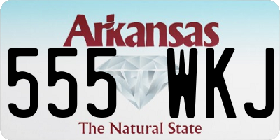 AR license plate 555WKJ