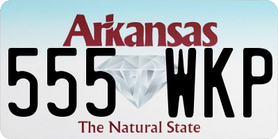 AR license plate 555WKP