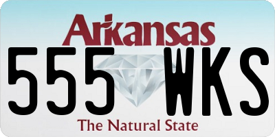 AR license plate 555WKS