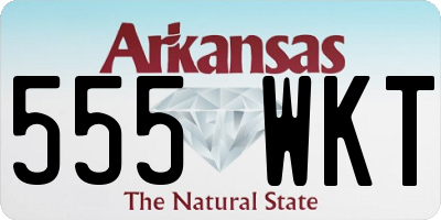 AR license plate 555WKT