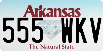 AR license plate 555WKV