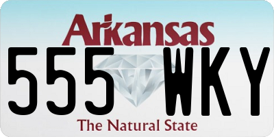 AR license plate 555WKY