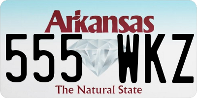 AR license plate 555WKZ