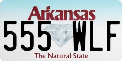 AR license plate 555WLF