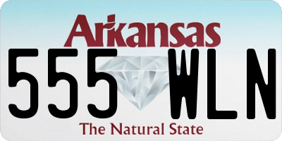 AR license plate 555WLN