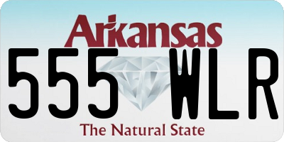 AR license plate 555WLR