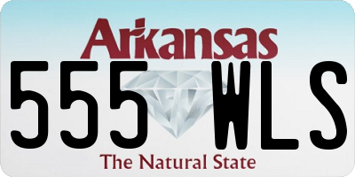 AR license plate 555WLS