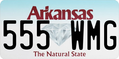 AR license plate 555WMG